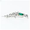 Image 6 : Antique Handmade Platinum 7.3 ctw GIA Colombian Emerald Round Diamond Wire Brooc