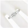 Image 4 : 14k White Gold 1.70 ctw GIA Round Brilliant Diamond Three Stone Engagement Ring
