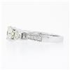 Image 7 : 14k White Gold 1.70 ctw GIA Round Brilliant Diamond Three Stone Engagement Ring