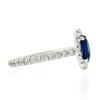 Image 6 : Platinum 1.90 ctw GIA Oval No Heat Burma Blue Sapphire Diamond Low Profile Ring