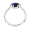 Image 9 : Platinum 1.90 ctw GIA Oval No Heat Burma Blue Sapphire Diamond Low Profile Ring