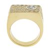 Image 8 : Men's Solid 18k Yellow Gold 0.87 ctw Brilliant Diamond Wide Band Ring