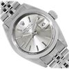 Image 1 : Rolex Ladies Stainless Steel Silver Index Smooth Bezel Date Wristwatch With Role