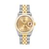 Image 2 : Rolex Mens Two Tone Sapphire Factory Champagne Diamond Dial Fluted Bezel Datejus