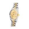 Image 3 : Rolex Mens Two Tone Sapphire Factory Champagne Diamond Dial Fluted Bezel Datejus