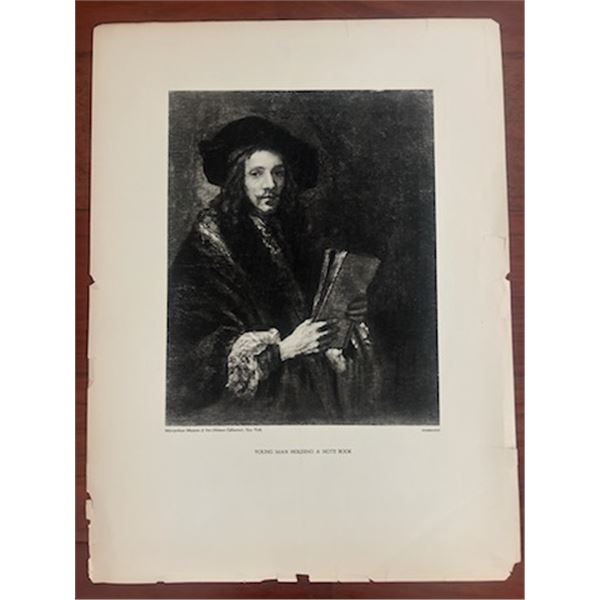 Young Man Holding a Notebook by Rembrandt