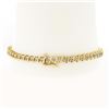Image 2 : 14K Gold 1.75 ctw Round Fancy Champagne Diamond "S" Link Line Tennis Bracelet
