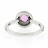 Image 7 : NEW Martin Flyer Platinum 1.57 ctw Round Pink Sapphire w/ Pave Diamond Halo Ring