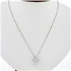 Image 1 : New Platinum 1.53 ctw Shared Prong Round Brilliant Diamond Cross Pendant w/ Chai