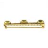 Image 5 : Antique 14k Gold 9.50 ctw GIA Greenish Yellow Sapphire Mosaic Open Work Pin Broo