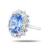 Image 2 : 6.99 ctw Blue Sapphire and 1.40 ctw Diamond 14K White Gold Ring (GIA CERTIFIED)