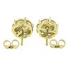 Image 2 : New 14k Yellow Gold 1.22 ctw Fiery Brilliant Diamond Cluster Flower Stud Earring