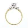 Image 7 : Vintage 14k TT Gold Illusion Prong Round Diamond Three 3 Stone Engagement Ring