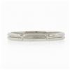 Image 4 : Vintage Palladium 2.45mm Pinched Grooved Eternity Stackable Wedding Band Ring
