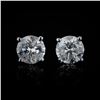 Image 2 : 3.05 ctw H to I COLOR I1 to I2 CLARITY Diamond 18K White Gold Stud Earrings