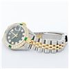 Image 5 : Rolex Ladies Quickset 18K Yellow Gold And Steel Green Vignette Diamond And Emera