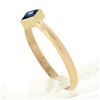 Image 7 : Simple Petite 14k Gold 0.32 ctw Square Step Cut Bezel Set Sapphire Solitaire Rin