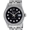 Image 1 : Rolex 36MM Stainless Steel Black Diamond Datejust Wristwatch