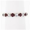 Image 6 : 18k White Gold 2.10 ctw Round Ruby Diamond Alternating Eternity Wedding Band Rin