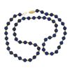 Image 4 : Vintage 25" Long Round Blue Lapis Bead Strand Necklace w/ 14k Gold Balls & Clasp
