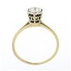 Image 7 : Antique 14k TT Gold 0.20 ctw European Diamond Hexagon Open Basket Engagement Rin