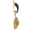 Image 4 : Antique Victorian 14K Gold Diamond Black Enamel Twisted Wire Pendant & 18" Chain