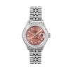 Image 2 : Rolex Ladies Stainless Steel Salmon Diamond Date Wristwatch 26MM