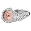 Image 6 : Rolex Ladies Stainless Steel Salmon Diamond Date Wristwatch 26MM