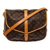 Image 1 : Louis Vuitton Brown Monogram Saumur 35cm Crossbody Bag