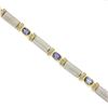 Image 5 : 14k TT Gold 2.02 ctw Oval Tanzanite & Round Diamonds 6.75" Line Tennis Bracelet