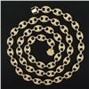 Image 4 : 18K Two Tone Gold 11.6mm Polished Mariner Link Long 36" Statement Chain Necklace