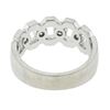 Image 6 : Vintage 14K White Gold Diamond Illusion Open Work Matte Finish Wide Band Ring