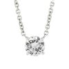 Image 2 : New 14K Gold .42 ctw Round Brilliant Diamond Solitaire Pendant w/ Adjustable Cha