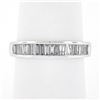 Image 1 : Solid 14K White Gold .60 ctw Baguette Cut Channel Set Diamond Stackable Band Rin