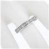 Image 3 : Solid 14K White Gold .60 ctw Baguette Cut Channel Set Diamond Stackable Band Rin