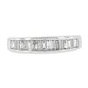 Image 4 : Solid 14K White Gold .60 ctw Baguette Cut Channel Set Diamond Stackable Band Rin