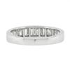 Image 7 : Solid 14K White Gold .60 ctw Baguette Cut Channel Set Diamond Stackable Band Rin