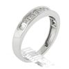 Image 9 : Solid 14K White Gold .60 ctw Baguette Cut Channel Set Diamond Stackable Band Rin