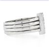 Image 5 : Estate 18k White Gold 0.72 ctw Channel Princess Cut Diamond 4-Row Wide Band Ring