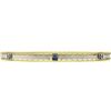 Image 2 : Antique Art Deco Solid 14K TT Gold Sapphire Etched 7.5" Slip On Bangle Bracelet