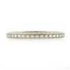 Image 4 : Antique Art Deco 18k White Gold Engraved Wheat Work Eternity Wedding Band Ring