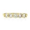 Image 6 : NEW 18k Gold .92 ctw Round Low Profile Light Brown Diamond 5 Stone Stack Band Ri
