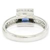 Image 7 : New Platinum Sapphire and Diamond Engagement Ring