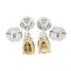 Image 5 : New 14K TT Gold 1.42 ctw Fancy Brown & White Diamond Tear Drop Dangle Earrings