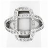 Image 1 : 18k White Gold 0.78 ctw Round Brilliant Pave Diamond Interlocking Infinity Ring