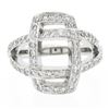 Image 4 : 18k White Gold 0.78 ctw Round Brilliant Pave Diamond Interlocking Infinity Ring