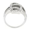 Image 8 : 18k White Gold 0.78 ctw Round Brilliant Pave Diamond Interlocking Infinity Ring