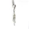Image 5 : 14k White Gold 2.06 ctw GIA Large Diamond Open Swirl Dangle Pendant w/ Dual Chai