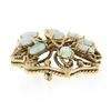 Image 6 : Vintage 14k Yellow Gold Oval Cabochon Opal Twisted Wire Open Brooch Pin Pendant