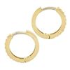 Image 4 : NEW 14k Yellow Gold 0.18 ctw Prong Round Diamond Mini Petite Huggie Hoop Earring